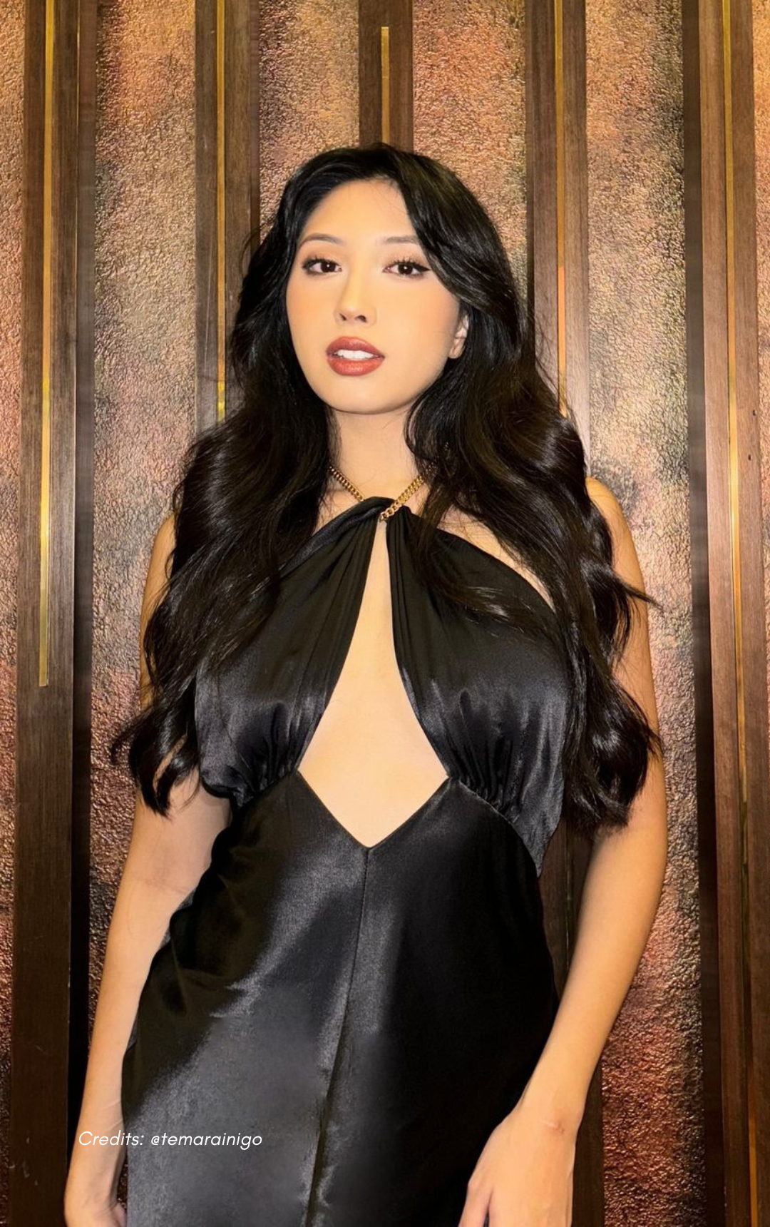 Black Shona Joy Chain Halter Dress
