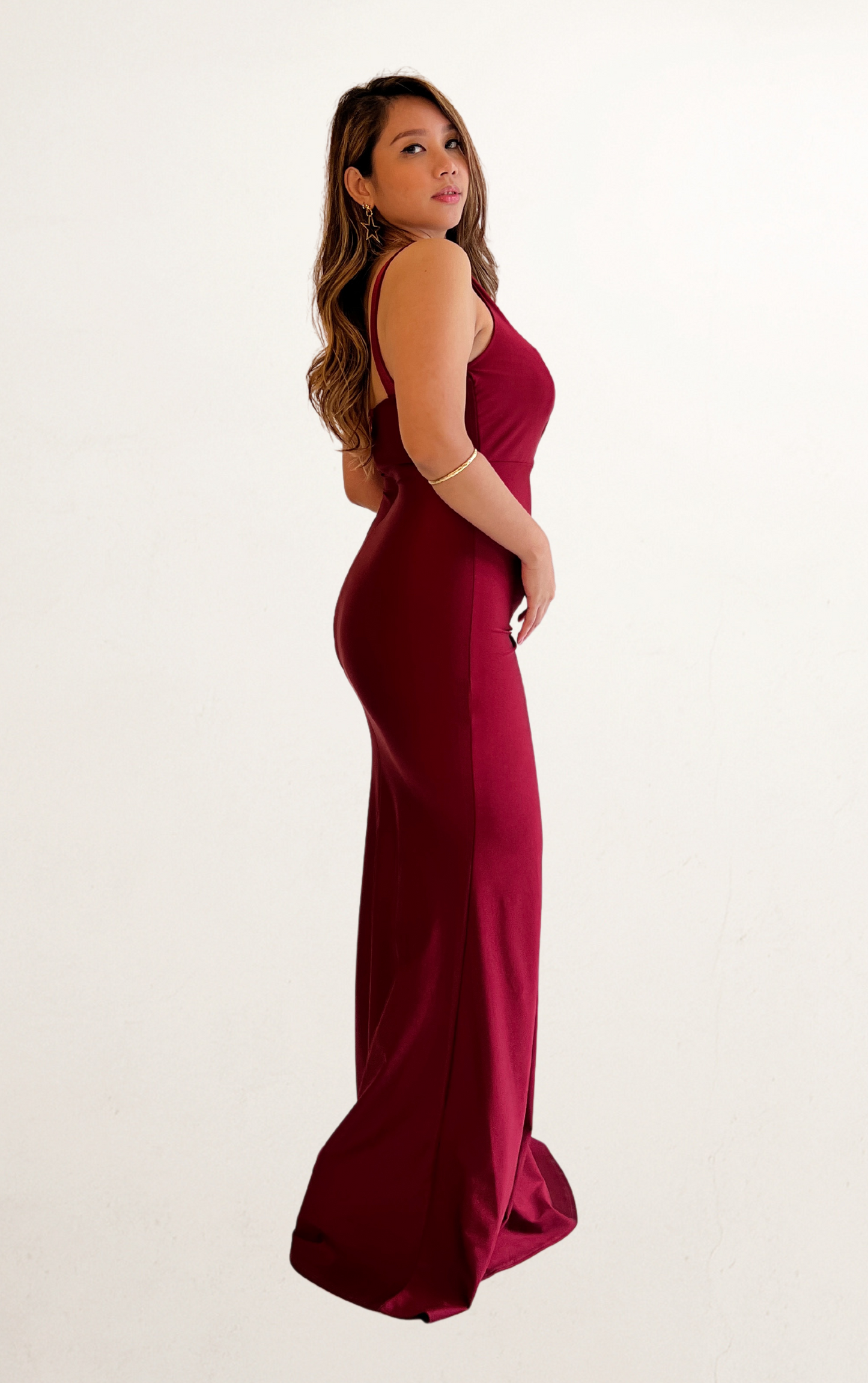 Red One-Shoulder Mermaid Dress