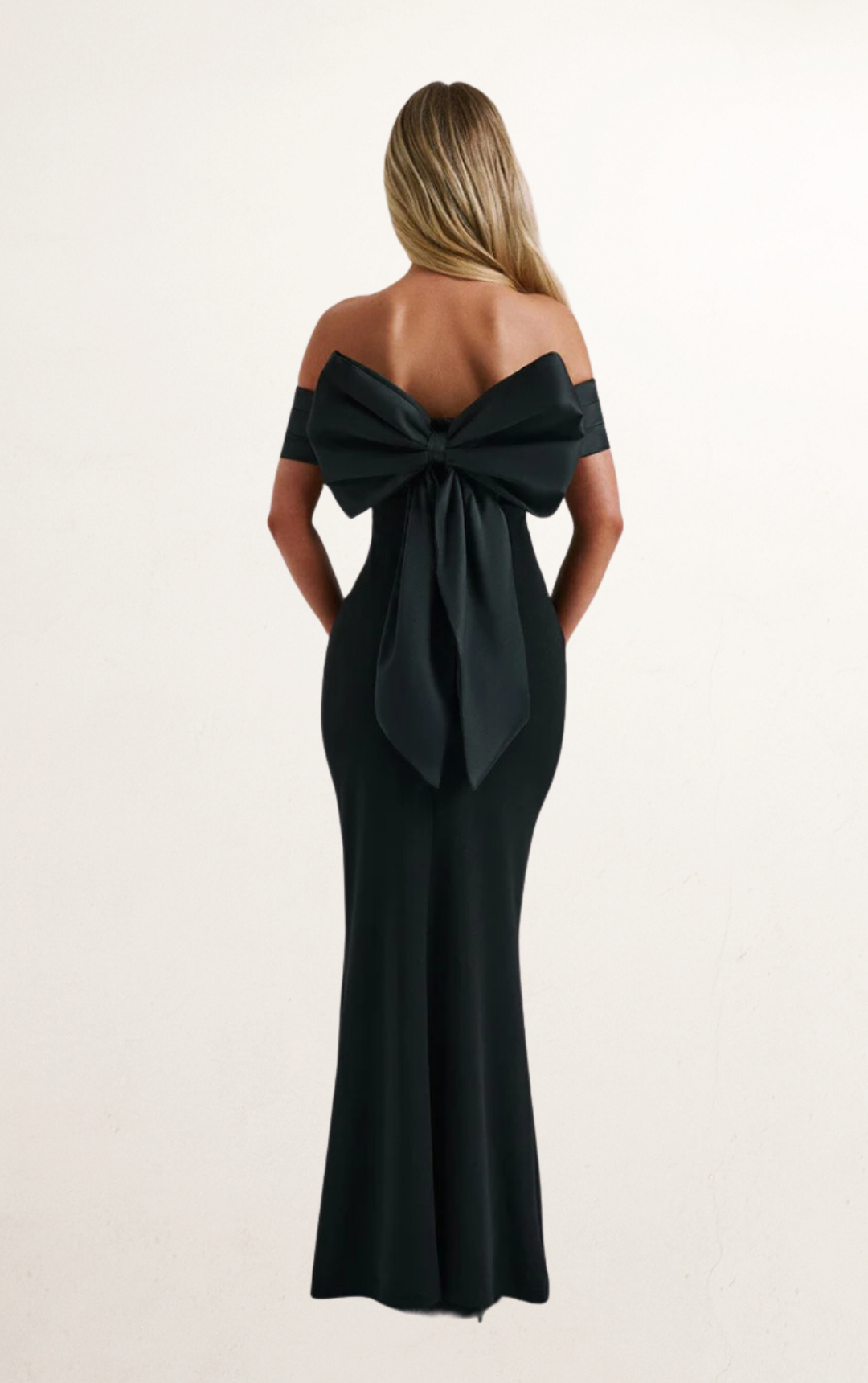Black Off-Shoulder Satin Bow Maxi Dress Rental | Stylish & Flowy Dress Rental | Peek Peek This Dress Black Off-Shoulder Satin Bow Maxi Dress Rental | Stylish & Flowy Dress Rental | Peek Peek This Dress