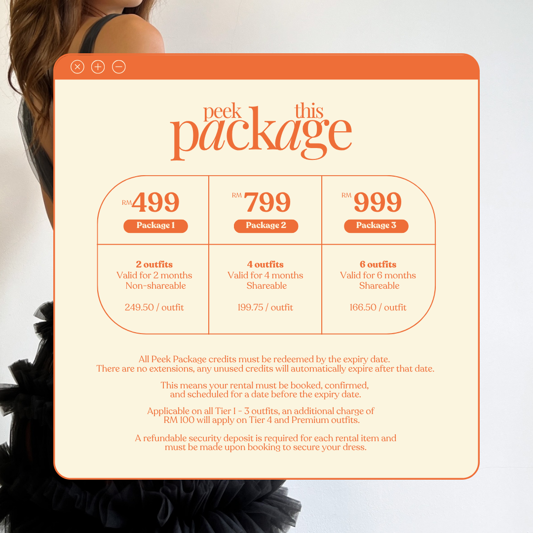 Package 3 | Peek this Package (6 outfits)