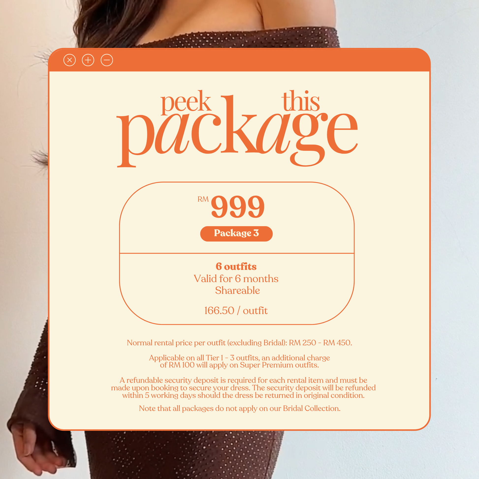 Package 3 | Peek this Package (6 outfits)