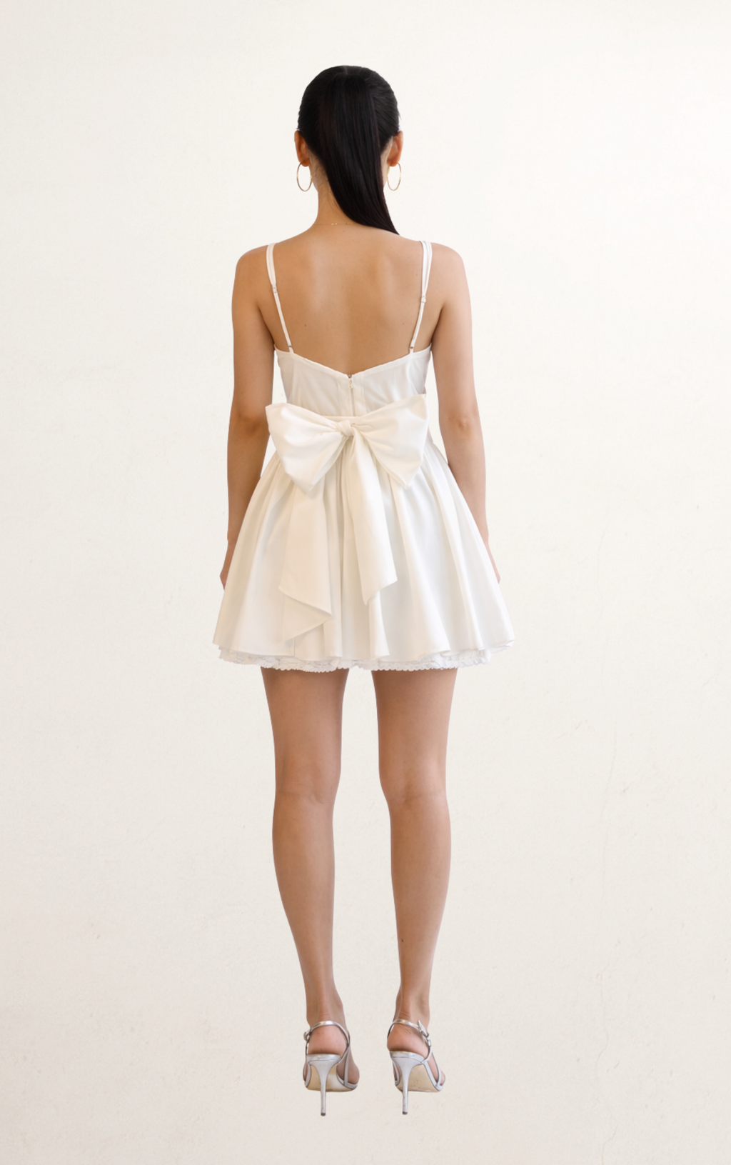 White Corset Flare Mini Dress