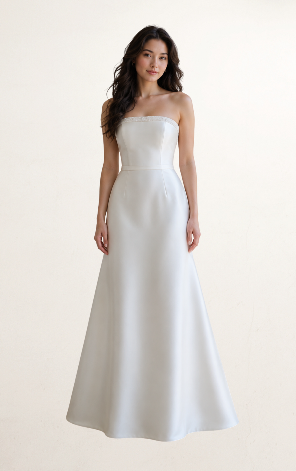 Off-Shoulder Silk Back Detail Bridal Gown
