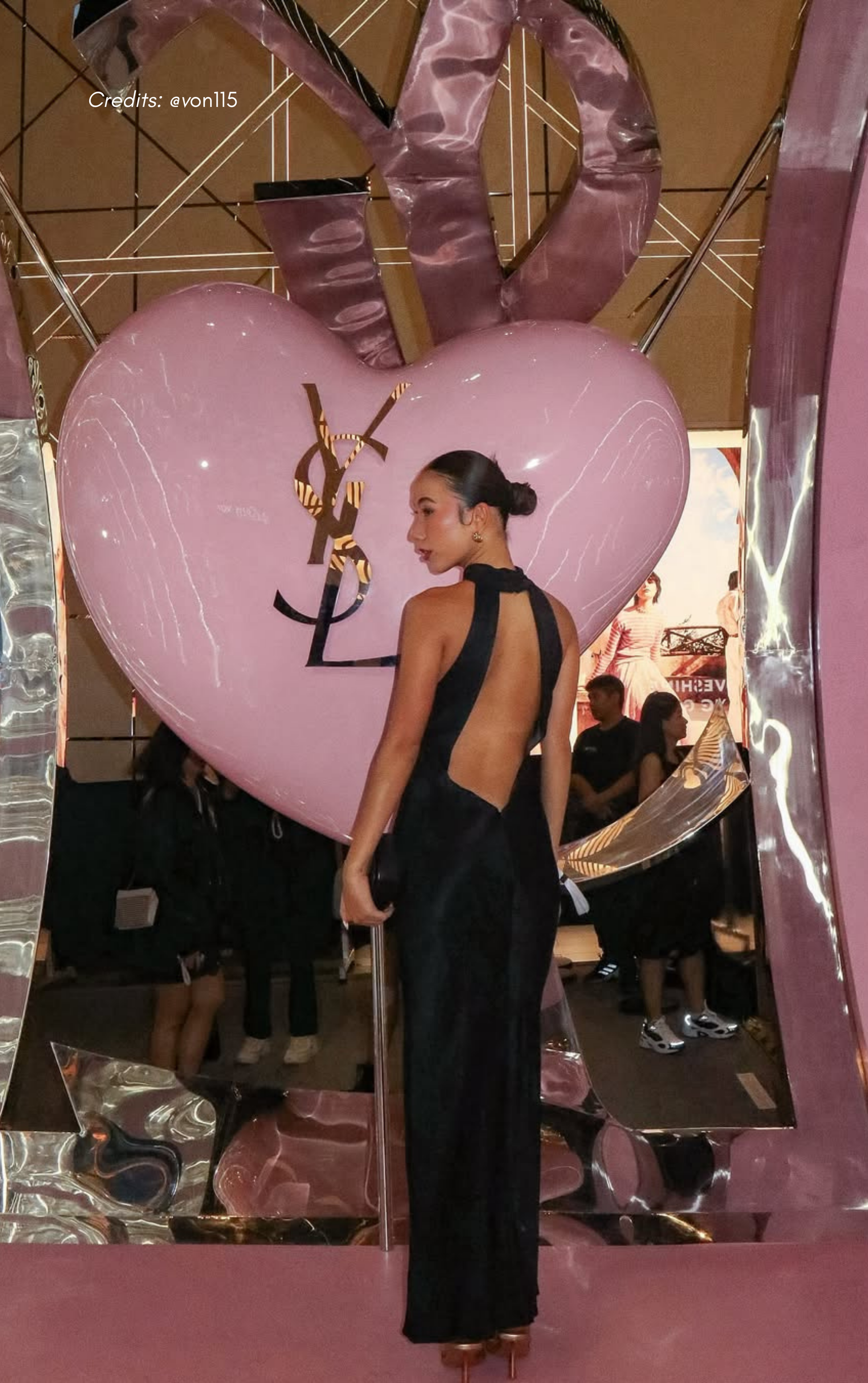 Black Satin Drape Back Maxi Dress with Split