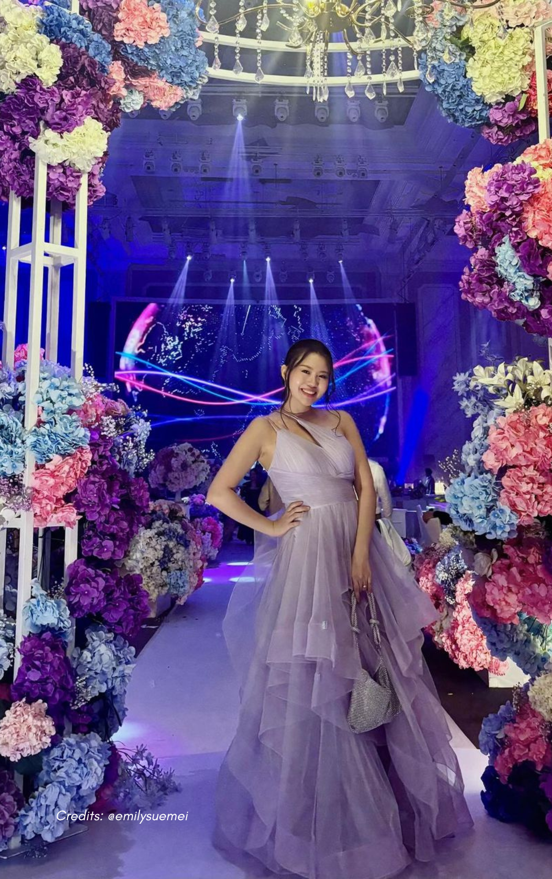 Purple One-Shoulder Tulle Dress
