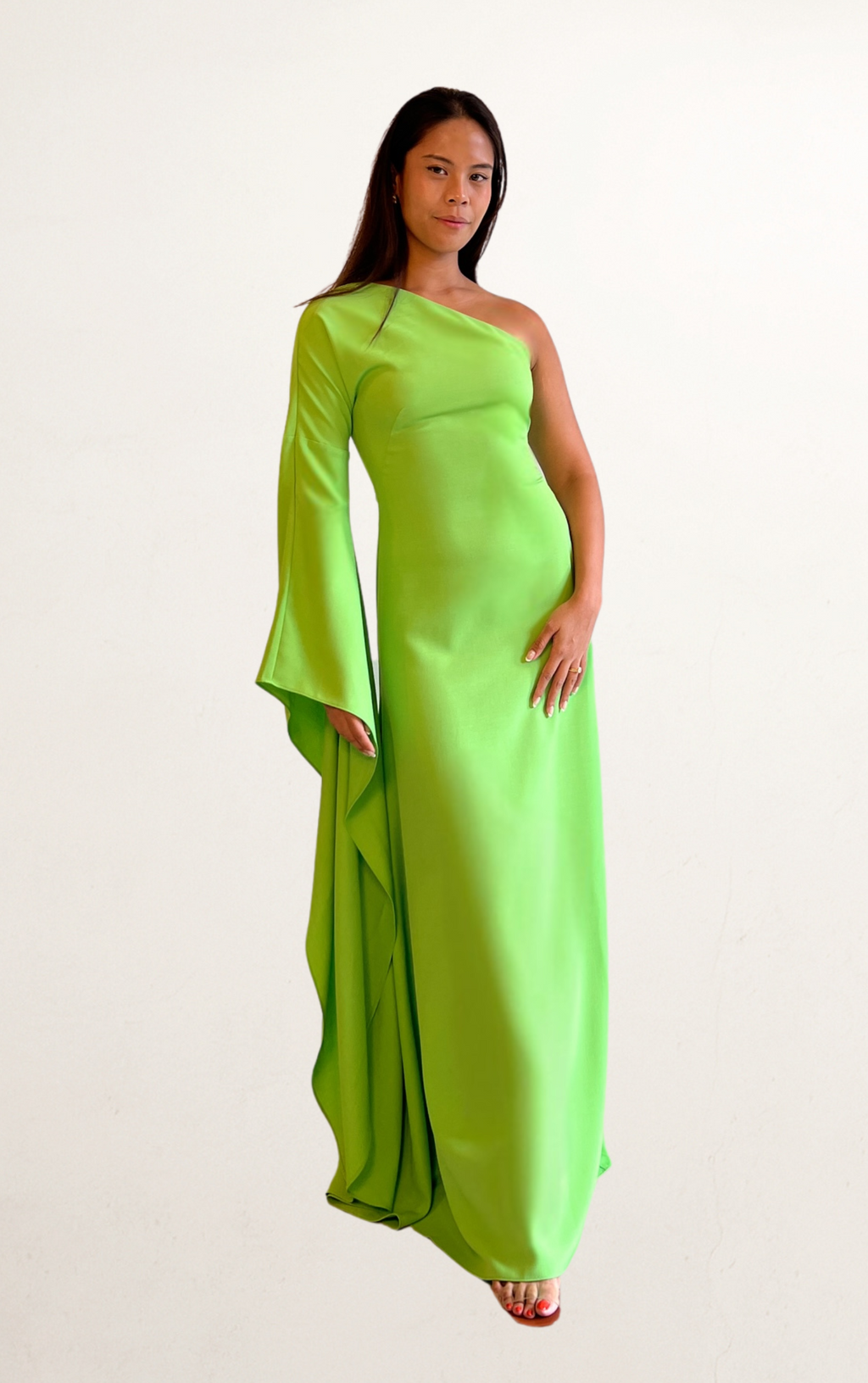 Green Cult Gaia One-Shoulder Dress (Archive Drop)